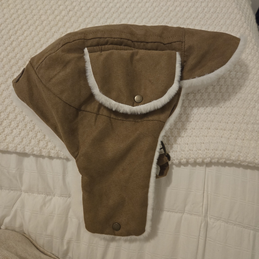Koolaburra Brown Dog Coat with White Trim